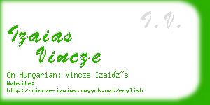 izaias vincze business card